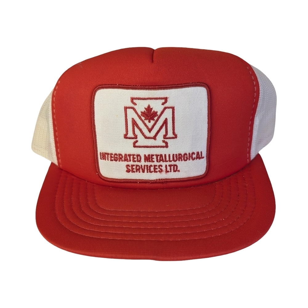 Vintage 80s/90s Foam Front Mesh Back Trucker Hat, Red And White